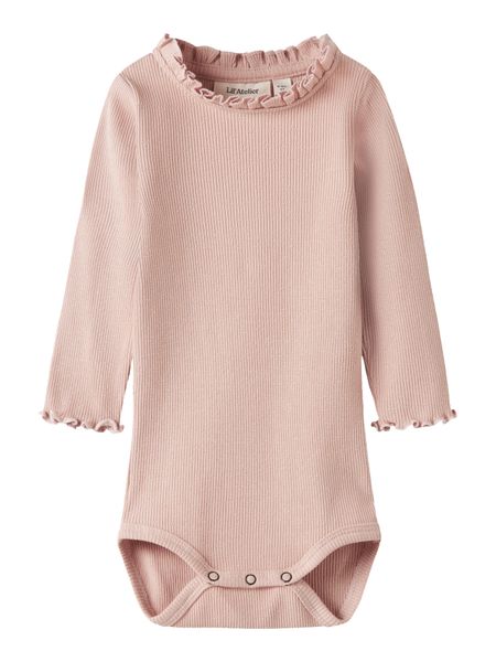 Lil'Atelier - Slim Rib Baby Body - Cameo Rose