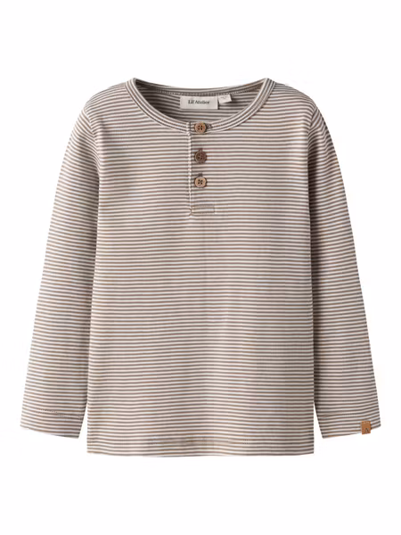 Lil'Atelier - Set Slim Randig Långärmad Tröja & HAB Byxa - Sepia Tint