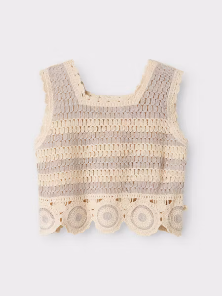 Lil'Atelier - Set Vaport Blue Vest & Flower Loose Jeans