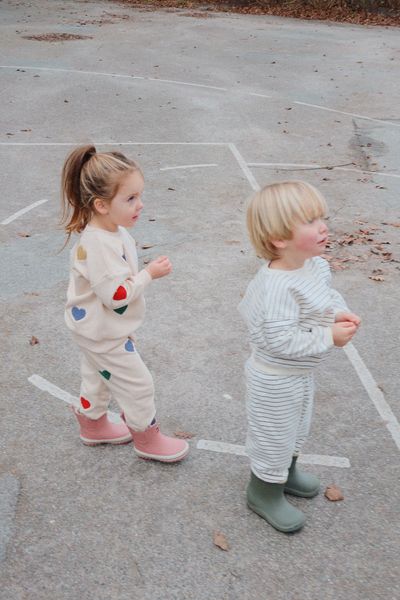 Konges Sløjd - Lou Terry Sweat Pants - Multi Heart