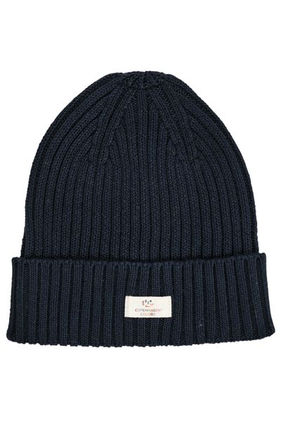 Copenhagen Colors - Classic Beanie Cotton Knitted - Navy