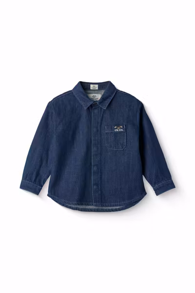 Copenhagen Colors - Organic Regular Fit Denim Cowboy Shirt - Dark Indigo Blue Washed