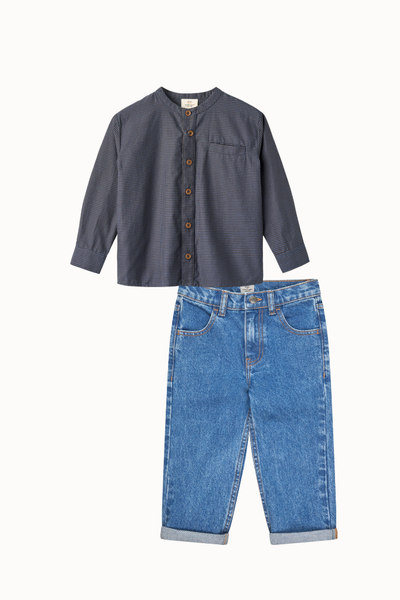Copenhagen Colors - Set Check Shirt & Regular Fit Junior Jeans