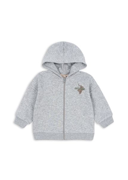 Konges Sløjd- Lou Sweat Zip Hood - Grey Melange
