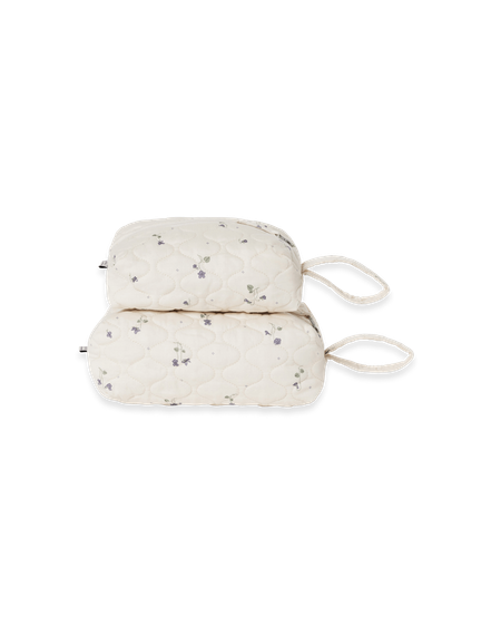 Garbo&Friends - Satin Quilted Toiletry Bag Small - Viola