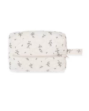 Garbo&Friends - Satin Quilted Toiletry Bag Medium - Bluebell