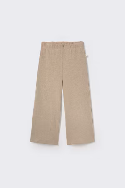 Cozmo - Elenak Soft Brushed Knit Wide Pants - Stone