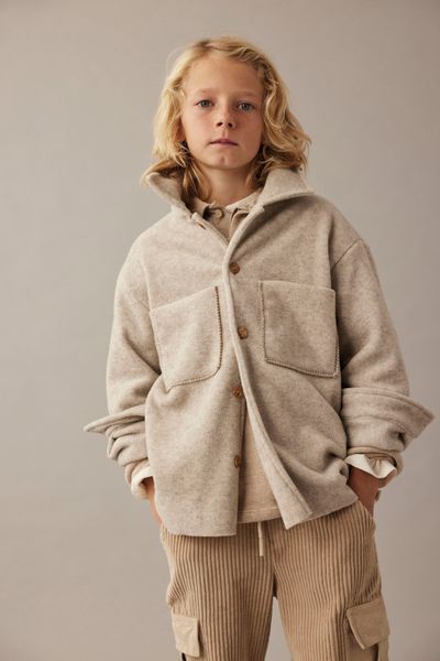 Cozmo - Alghero Soft Mélange Bamboo Shirt Jacket - Stone