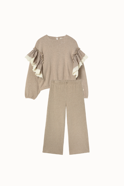 Cozmo - Set Licatak Knit Sweater & Elenak Knit Wide Pants
