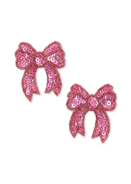 Konges Slojd - 2 pack Sequin Bow Hair Clip - Rapture Rose