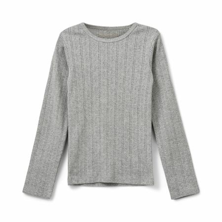 Sofie Schnoor - Petriciasy Pointelle Longsleeve Tee - grey