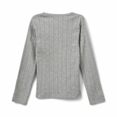 Sofie Schnoor - Petriciasy Pointelle Longsleeve Tee - grey
