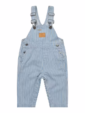 Matchat Set - MarMar Copenhagen Body LS Modal & Copenhagen Colors Twill Baby Overalls Denim Stripe - Blue