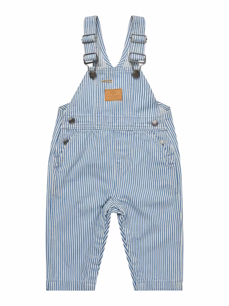 Matchat Set - MarMar Copenhagen Body LS Modal & Copenhagen Colors Twill Baby Overalls Denim Stripe - Blue