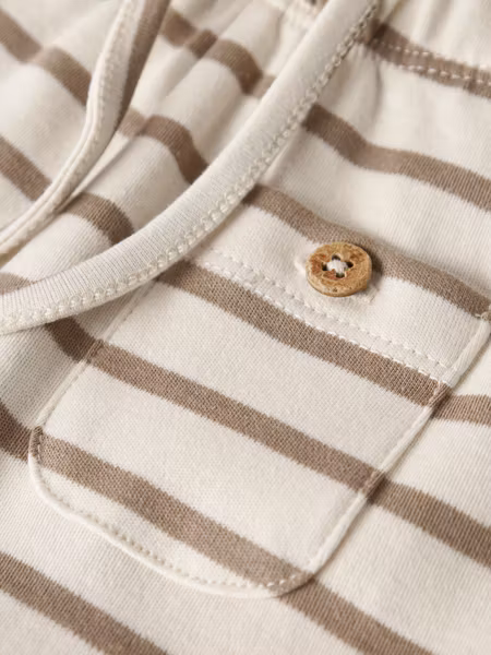 Lil'Atelier - NOB Loose Baby Pants - Stripe Sepia Tint