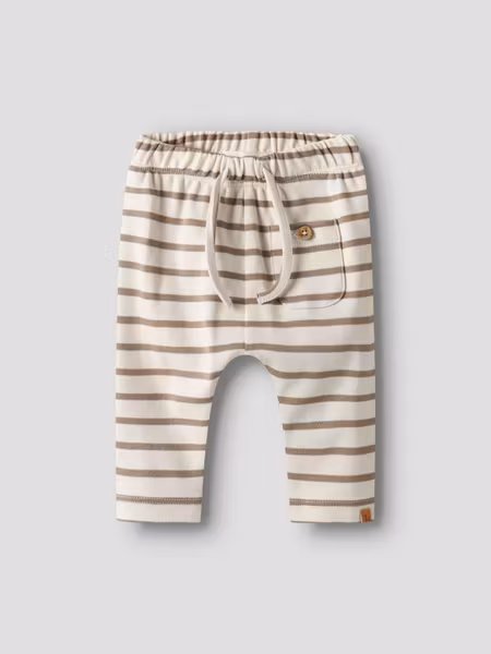 Lil'Atelier - NOB Loose Baby Pants - Stripe Sepia Tint