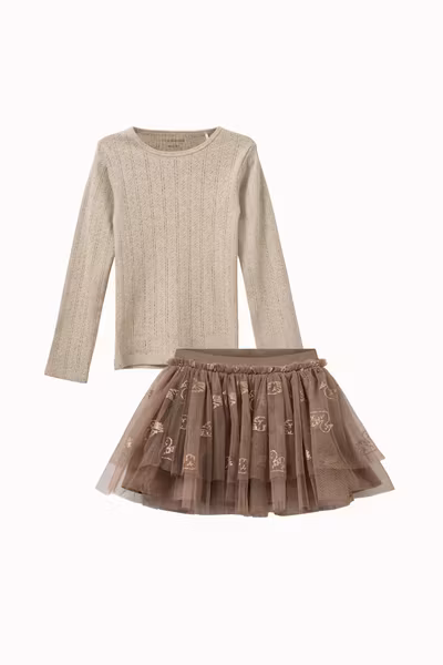 Sofie Schnoor - Set Petriciasy Piontelle Longsleeve Tee & Siggysk Skirt