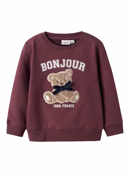 Name it - Bonjour Sweatshirt - Burgundy