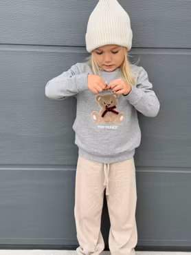 Matchat Set - Name it Bonjour Sweatshirt Grey Melange & Sofie Schnoor Lovask Piontelle Byxa