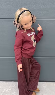 Name it - Set Bonjour Sweatshirt & Wide Pant - Burgundy