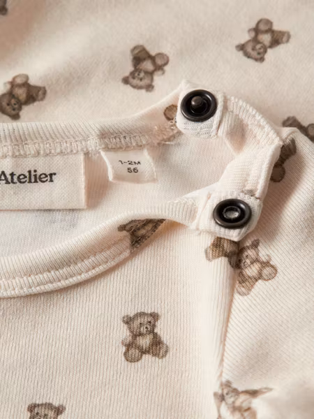 Lil'Atelier - ELO LS Slim Baby Body - Teddy Bear