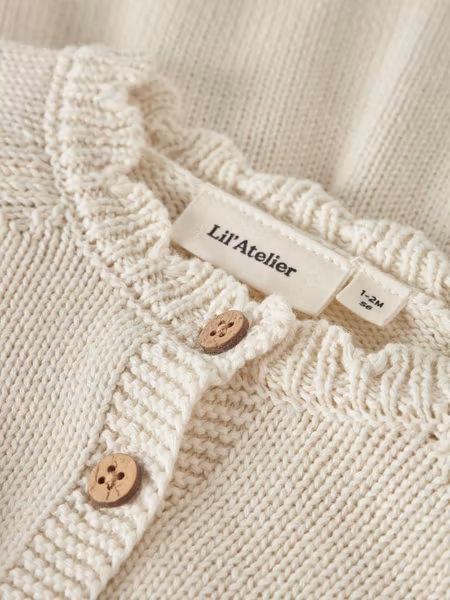 Lil'Atelier - LS Short Knit Cardigan Mini - Turtledove