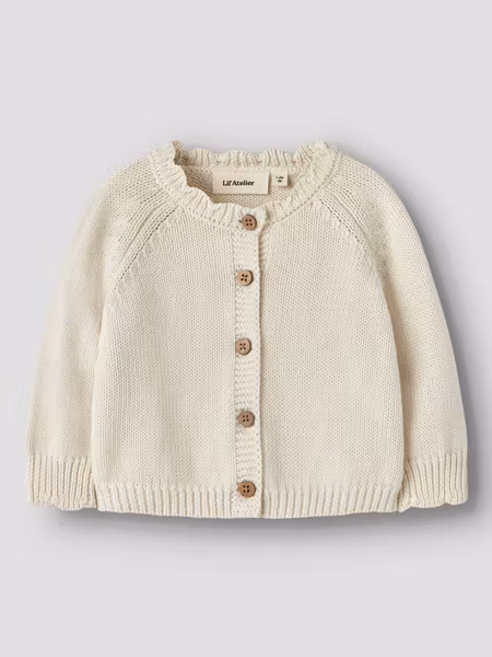 Lil'Atelier - LS Short Knit Cardigan Mini - Turtledove