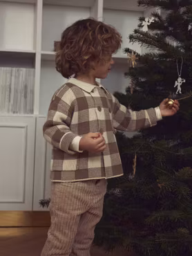 Lil'Atelier - Set Loose Knit Cardigan Sepia Tint & Regular Raul Cord Pants Oxford Tan