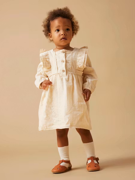 Lil'Atelier - Set LS Body Dress & Baby Strumpbyxa - Turtledove