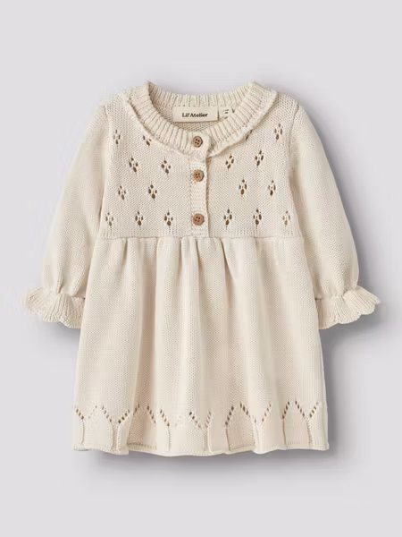 Lil'Atelier - Set LIA Baby Knit Dress & Strumpbyxa - Turtledove