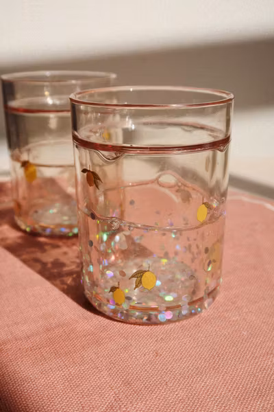 Konges Sløjd - 2 Pack Glitter Cups - Lemon