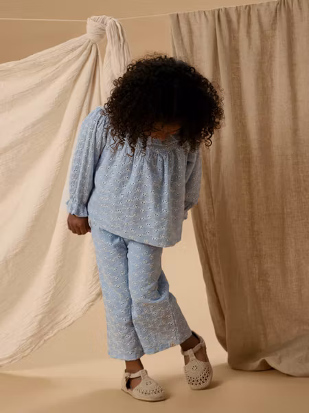 Lil'Atelier - Set Loose Shirt & Wide Pants - Zen Blue