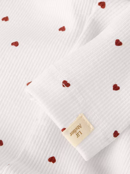 Lil'Atelier - Slim Baby Leggings - Coconut Milk Heart