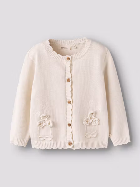 Lil'Atelier - Dola LS Knit Cardigan Kids - Coconut Milk