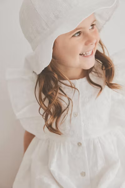 HUTTEliHUT - Dress SS Embroidery - Antique White