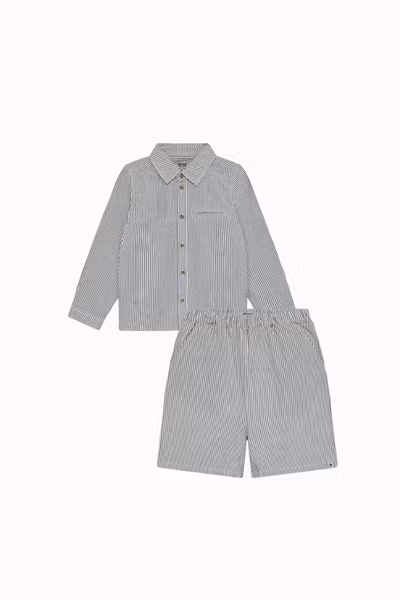 HUTTEliHUT - Set Shirt LS & Shorts YD Stripe - Bering Sea