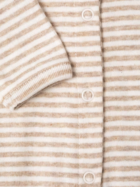 Serendipity Organics - Newborn Onesie Stripe - Oat/Offwhite
