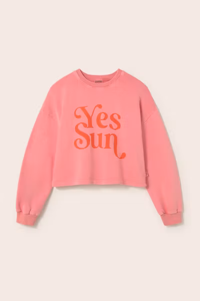 Cozmo - Vegak Cotton Fleece Puffed Sweatshirt - Candy Pink