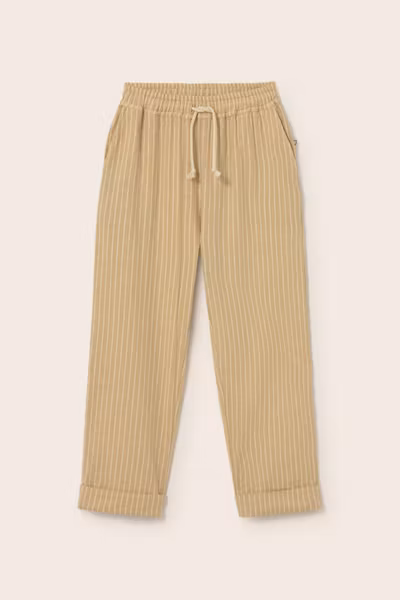 Cozmo - Aerok Striped Cotton Pants - Sand
