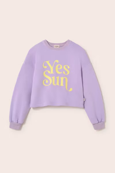 Cozmo - Set Vegak Cotton Fleece Sweatshirt & Poppyk Shorts Soft Terry Cloth - Lavender