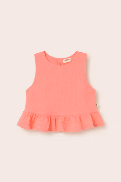 Cozmo - Blairk Soft Gauze Cotton Top - Candy Pink