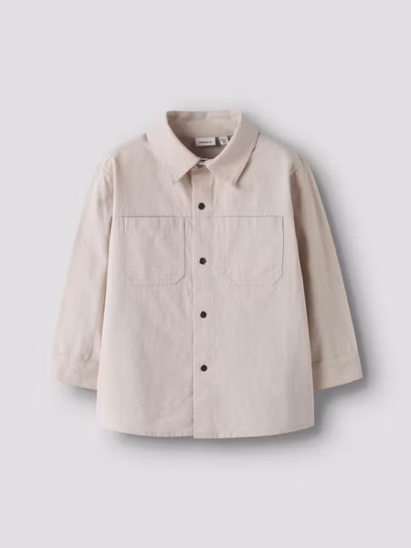 Name it - Set Derik LS Overshirt & Reg Pants - Chateau Gray