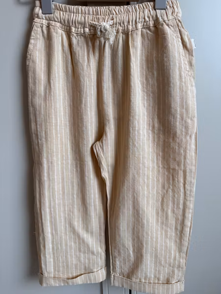 Cozmo - Aerok Striped Cotton Pants - Sand