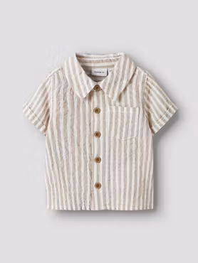 Name it - Denis SS Baby Shirt - Chateau Gray