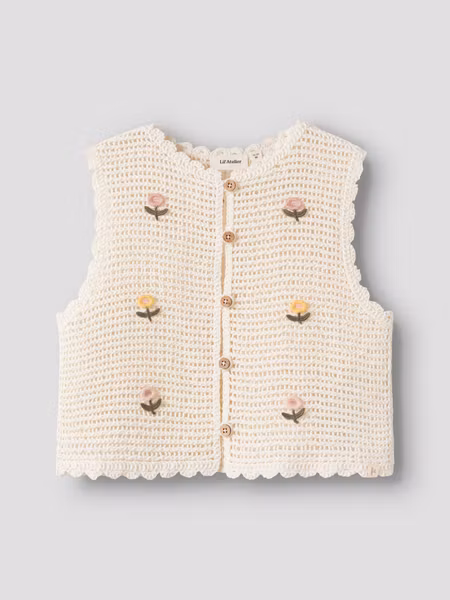 Lil'Atelier - Flora Knit Vest - Coconut Milk
