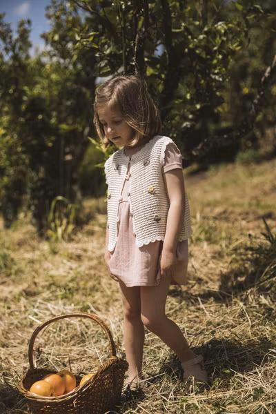 Lil'Atelier - Flora Knit Vest - Coconut Milk