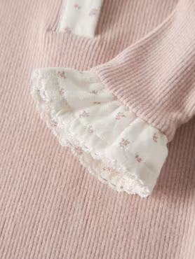 Lil'Atelier - Trine LS Slim Baby Body - Peach Whip