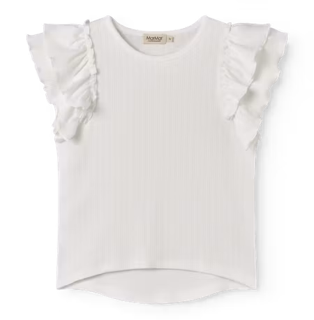 Matchat Set - MarMar Copenhagen Tavora Frill Modall Piontelle Top Gentle White & Lil'Atelier Foley Skirt Coconut Milk