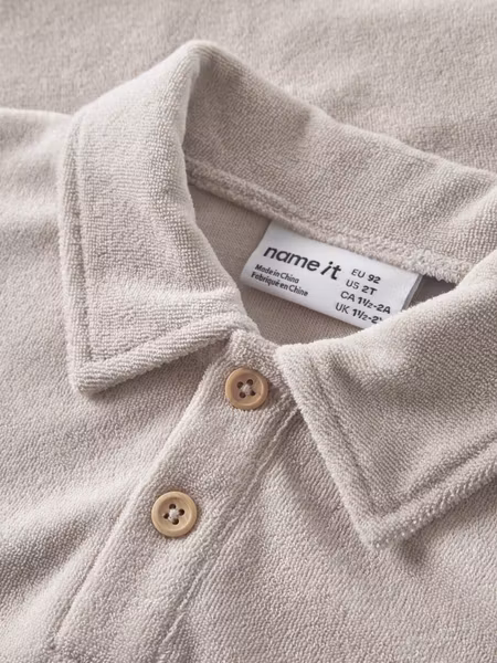 Name it - Finti SS Terry Polo T-shirt - Chateau Gray