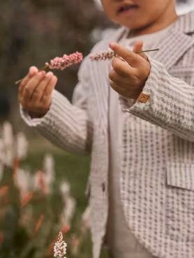 Lil'Atelier - LS Stripe Blazer - Feather Gray